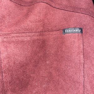 Anthropology Sanctuary maroon leggings Size large.